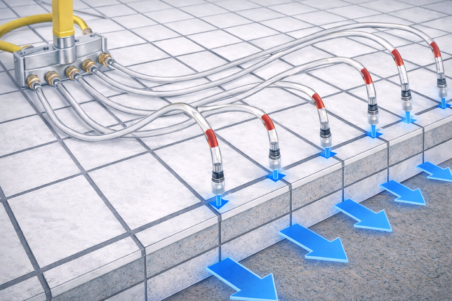 Fugenkreuz-Trocknung