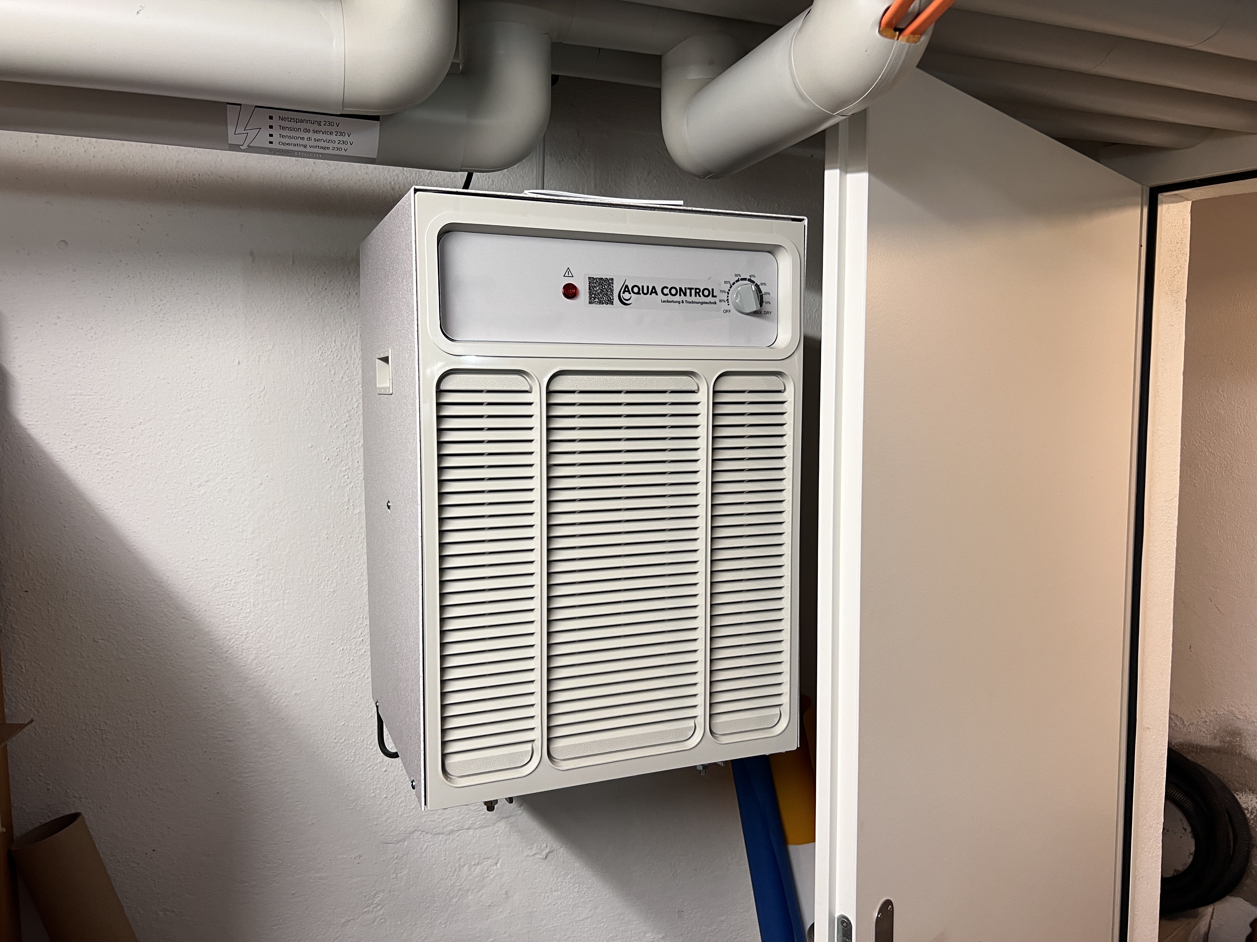 Kondensationstrockner im Keller