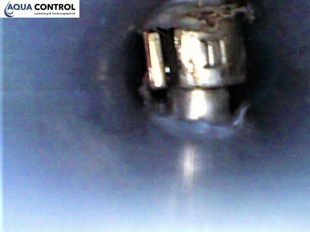 Beschädigte Druckleitung